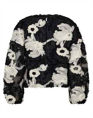 Fleur CC Fluffy Bluse - Black